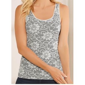 Last One! Elegant Lace jacquard Tank